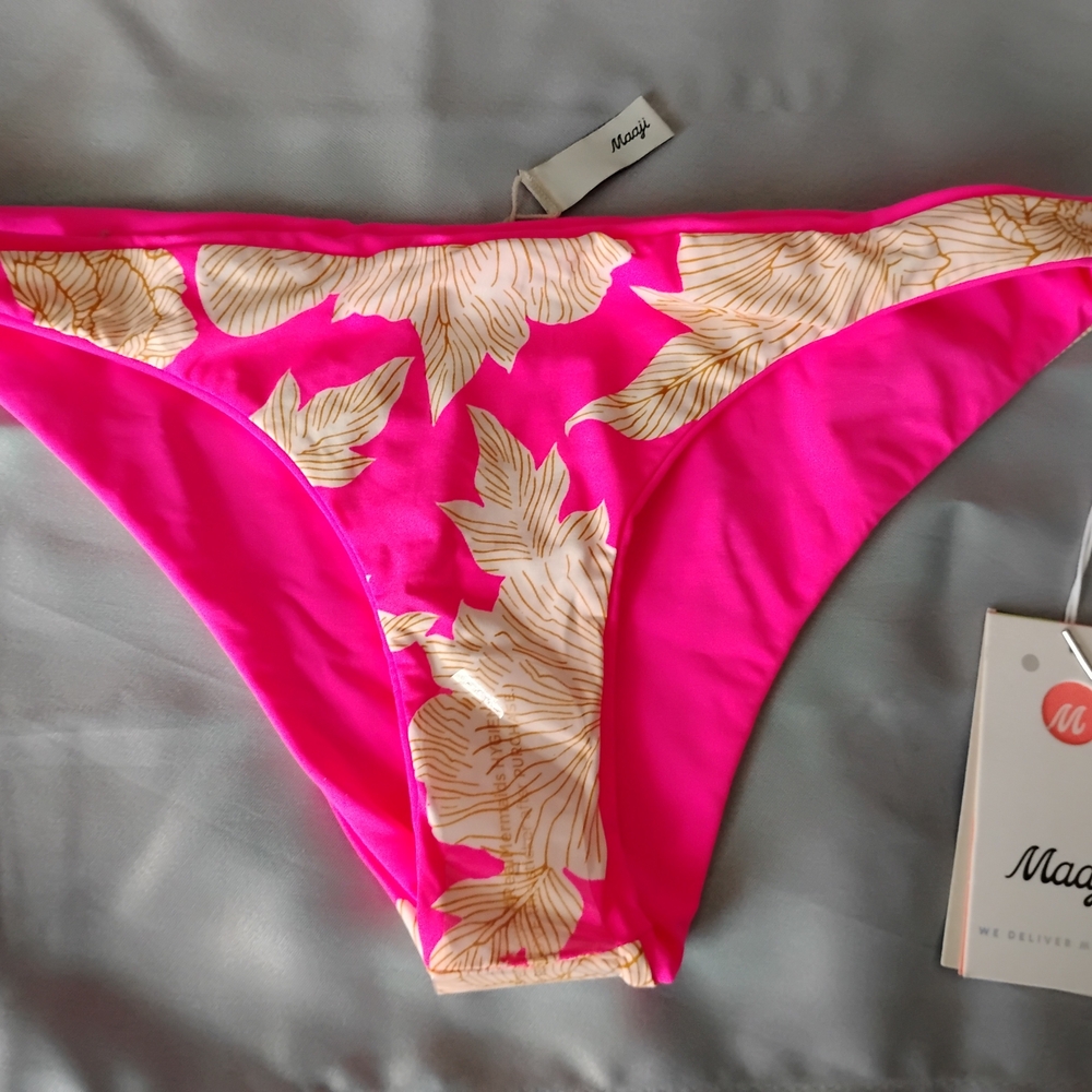 Maaji Pink and Cream Bikini with Floral Accents